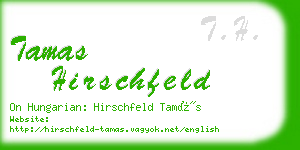 tamas hirschfeld business card